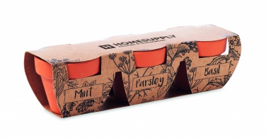 Logo trade reklaamkingituse pilt: Terrakota 3 ürdipoti komplekt