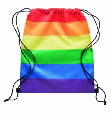 Logotrade reklaamtoote foto: Rainbow RPET nööriga kott