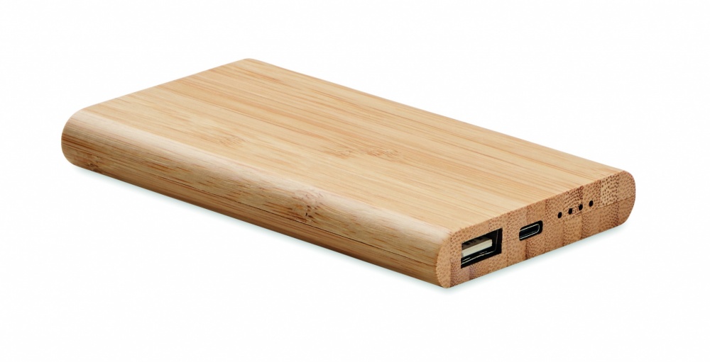 Logotrade meened pilt: 4000 mAh bambusest akupank