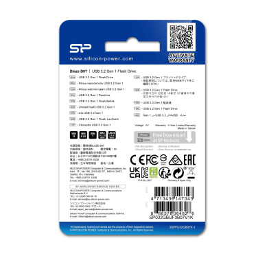 Logotrade meene foto: PENDRIVE SILICON POWER BLAZE - B07 3.2 16GB