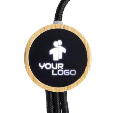 Logotrade meened pilt: Kolm-ühes kaabel valgustatud logoga puidust korpuses, LH-ZMU06