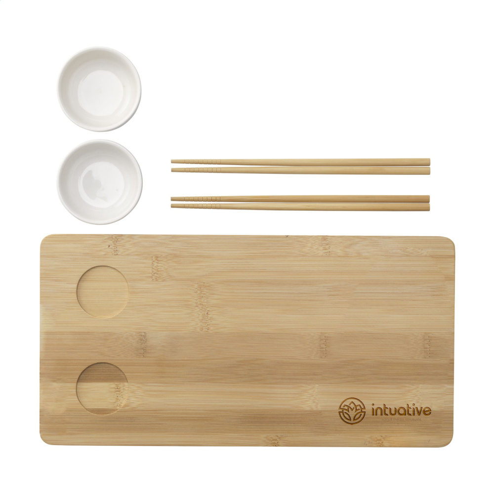 Logo trade ärikingid foto: Temaki Bamboo Sushi Tray kinkekomplekt