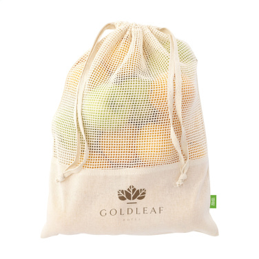Logotrade meene foto: Natura Organic GOTS võrgust puuviljakott (120 g/m²)