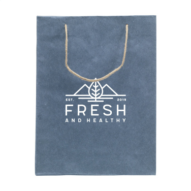 Logo trade firmakingi pilt: Taaskasutatud teksakiududega Leaf It kott (180 g/m²) L