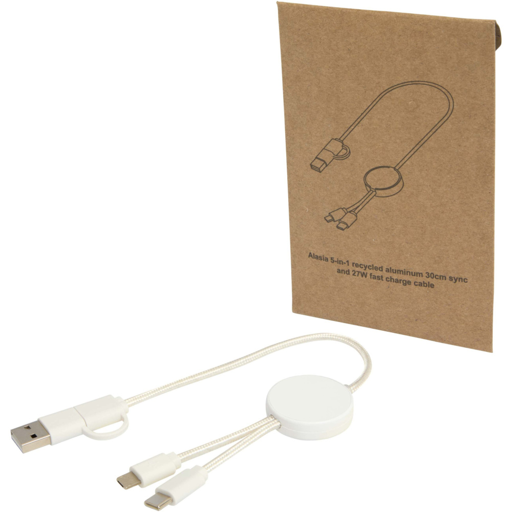 Logotrade meened pilt: Citala 5-in-1 taaskasutatud plastist 30 cm kiirlaadimiskaabel