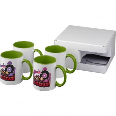 Logotrade mainostuote tuotekuva: Ceramic-sublimaatiomuki, 4 kappaleen lahjapakkaus