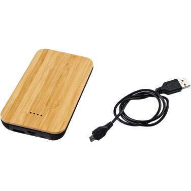 Logotrade liikelahjat mainoslahjat tuotekuva: Langaton Future-varavirtalähde 6 000 mAh, bambua/kangasta