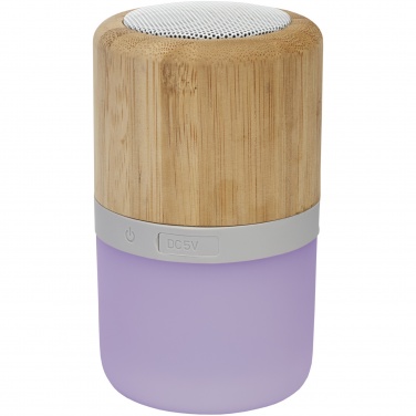 Logotrade mainoslahjat ja liikelahjat tuotekuva: Aurea Bluetooth® -kaiutin valolla, bambua 
