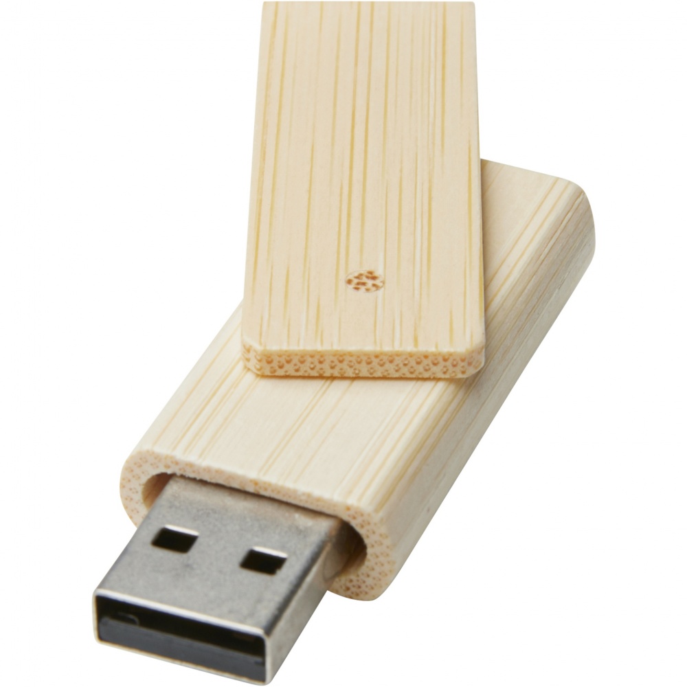 Logotrade mainoslahja tuotekuva: Rotate 4 Gt bambuinen USB-muistitikku