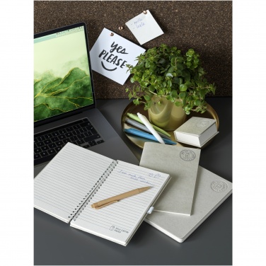 Logo trade mainoslahja ja liikelahja tuotekuva: Dairy Dream A5-kokoinen kierremuistivihko, valmistettu kierrätyistä maitopurkeista