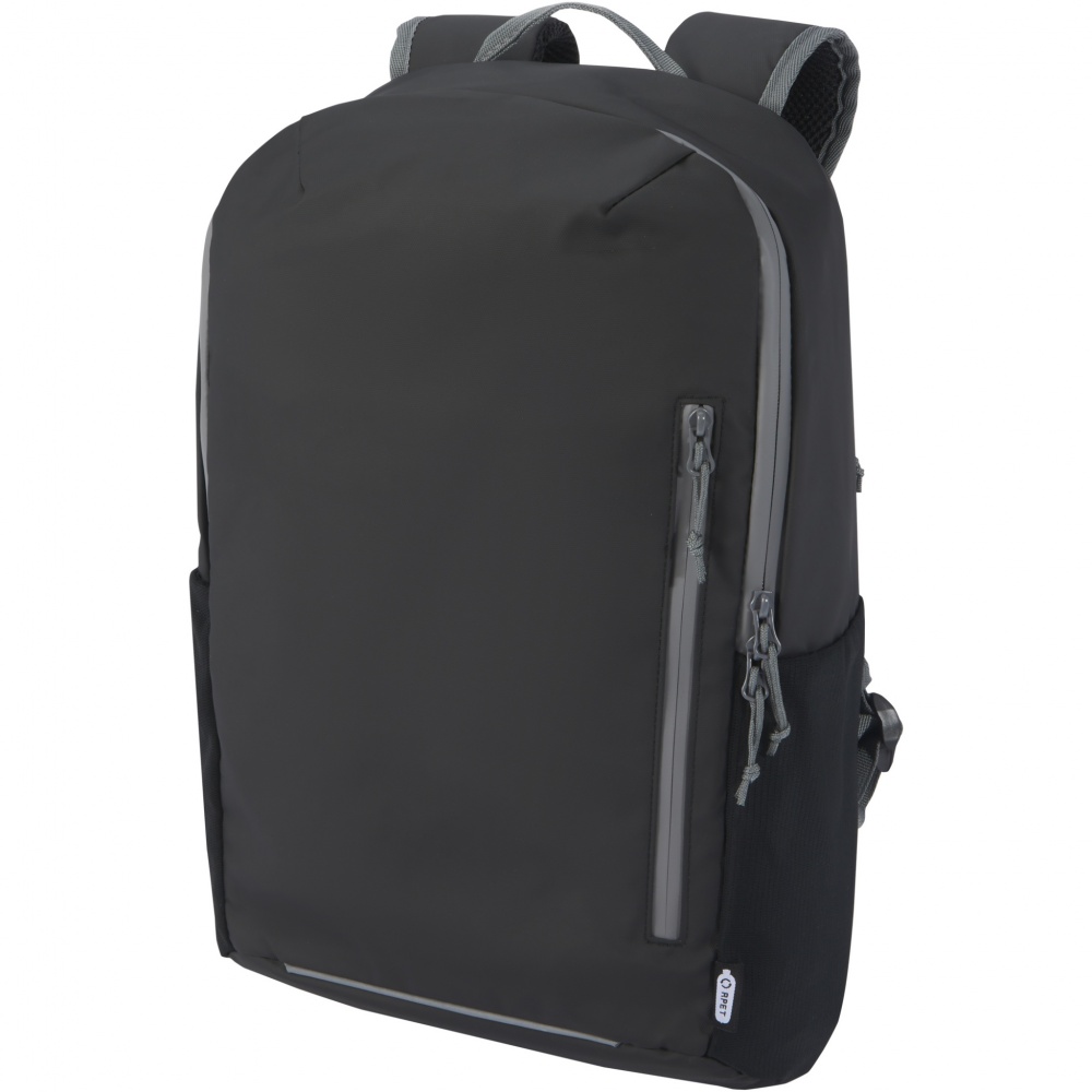 Logotrade mainostuote tuotekuva: Aqua 15" GRS-kierrätetty vedenkestävä reppu kannettavalle tietokoneelle 21 l