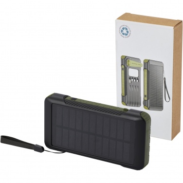 Logo trade mainoslahja kuva: Soldy 10 000 mAh:n RCS-kierrätetystä muovista valmistettu aurinkodynamovaravirtalähde