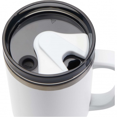Logotrade mainostuote tuotekuva: Melbourne 1 200 ml:n RCS-sertifioitu kierrätetty teräs, eristetty  muki pillillä