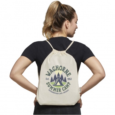 Logo trade mainoslahja ja liikelahja tuotekuva: Oregon 140 g/m² GRS-kierrätetystä puuvillasta valmistettu narureppu