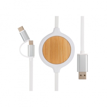 Logotrade mainoslahjat kuva: 3-in-1 5W bambu langaton laturi
