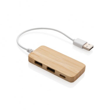 Logotrade mainoslahjat ja liikelahjat tuotekuva: Bambuinen USB tyypin C hub