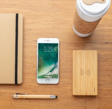 Logo trade mainoslahjat tuotekuva: Bamboo 4000 mAh:n langaton 5W varavirtalähde