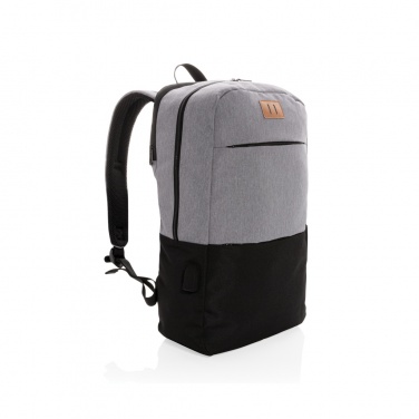 Logotrade liikelahja tuotekuva: Moderni PVC-vapaa 15,6"" USB & RFID -laptopreppu
