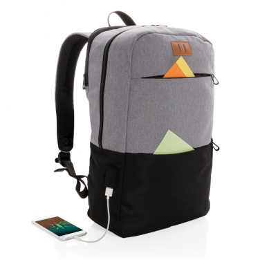 Logotrade mainoslahjat ja liikelahjat tuotekuva: Moderni PVC-vapaa 15,6"" USB & RFID -laptopreppu