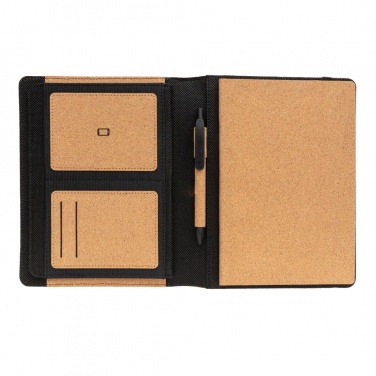 Logo trade mainoslahja kuva: Deluxe korkki portfolio A5 kynällä