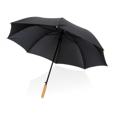 Logotrade liikelahjat mainoslahjat tuotekuva: 27" Impact AWARE™ RPET 190T auto-open bambusateenvarjo