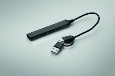 Logo trade liikelahjat mainoslahjat kuva: USB 4 portin keskitin 19 cm