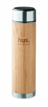 Logotrade mainostuote tuotekuva: Bambu termospullo 480 ml PANAY