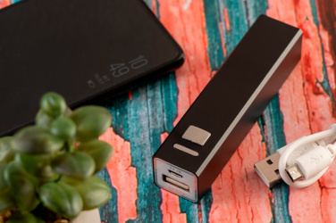 Logotrade liikelahjat mainoslahjat tuotekuva: Metallinen virtapankki PORT HOPE 2200mAh