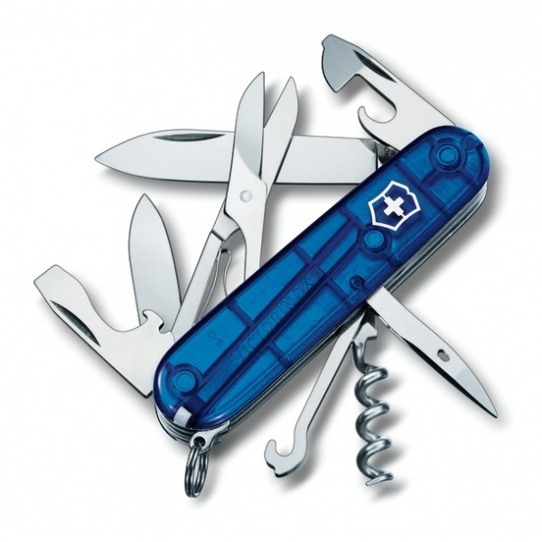 Logo trade mainostuotet tuotekuva: Taskuveitsi Climber läpinäkyvä Victorinox
