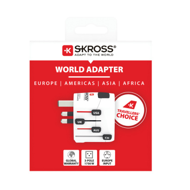 Logo trade mainoslahjat tuotekuva: SKROSS Pro 3-napainen matka adapteri