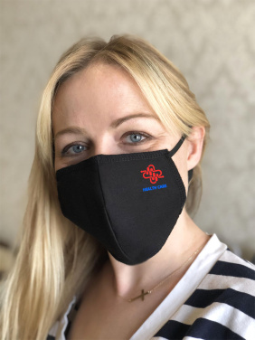 Logotrade liikelahjat mainoslahjat tuotekuva: BLACK-BLACK puuvillamaski 140116500