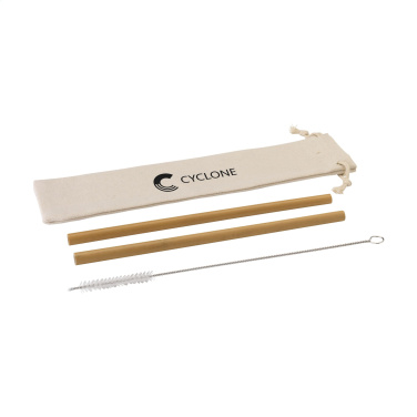 Logotrade mainoslahja ja liikelahja kuva: ECO Bamboe Straw Set bambupillit