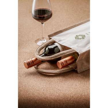 Logo trade mainostuotet tuotekuva: Juuttikangas Double Wine Bag