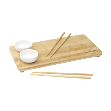 Logo trade mainoslahja ja liikelahja tuotekuva: Temaki Bamboo Sushi Tray lahjasetti