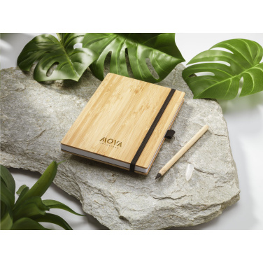 Logo trade mainoslahja kuva: BambooPlus Paper Notebook A5 - Inkless Pen