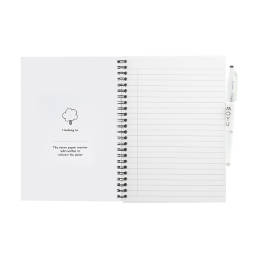Logotrade liikelahjat mainoslahjat tuotekuva: MOYU pyyhittävä kivipaperimuistikirja, mukautettu pehmeäkantinen