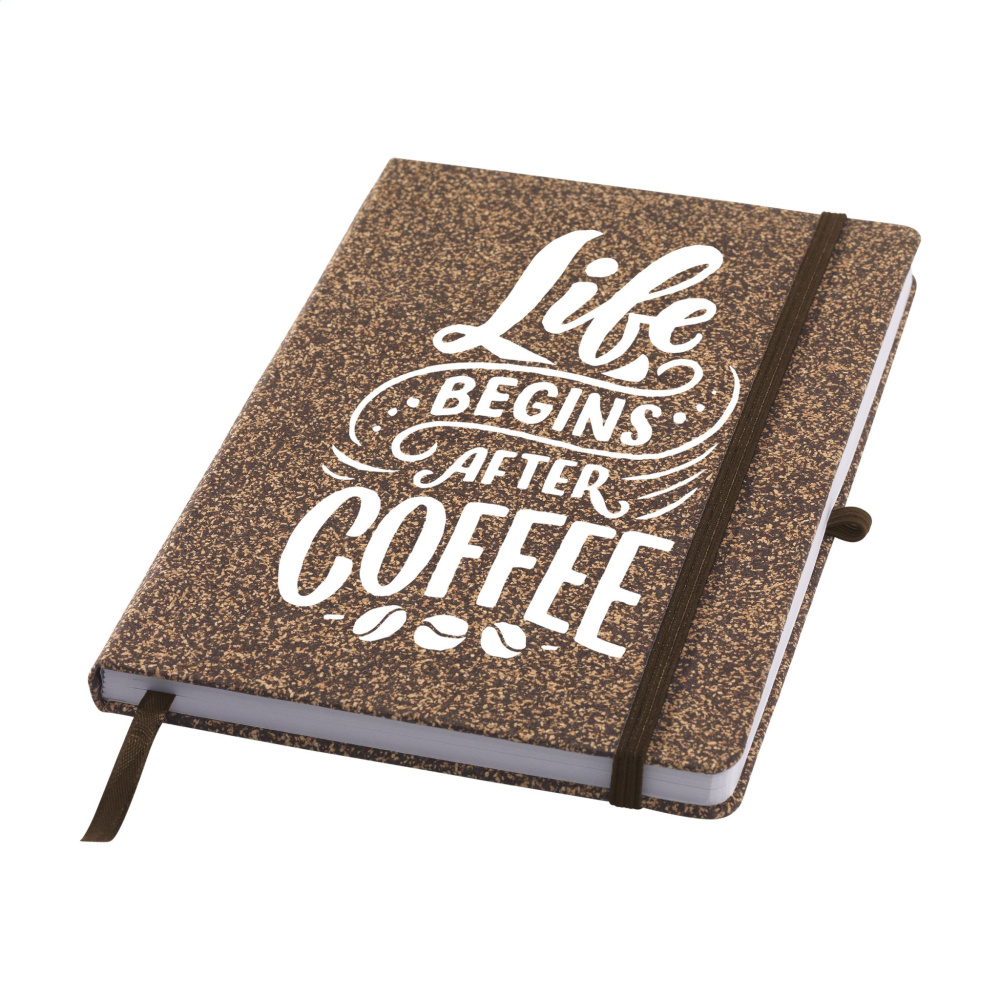 Logotrade mainoslahjat ja liikelahjat tuotekuva: CoffeeGround korkkipaperi muistikirja A5