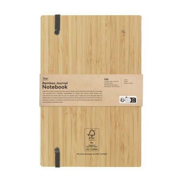 Logotrade mainostuote tuotekuva: Bamboo Journal Naked Spine Paper Notebook A5