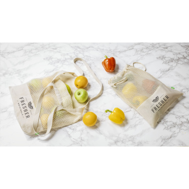 Logotrade liikelahjat mainoslahjat tuotekuva: Natura Organic Mesh Shopper (180 g/m²) ostoskassi