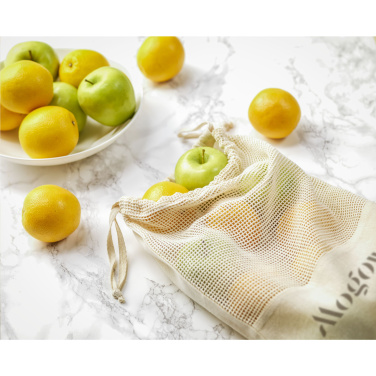 Logotrade mainostuotet kuva: Natura Organic GOTS Mesh Bag (120 g/m²) hedelmäpussi