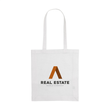 Logo trade mainoslahjat ja liikelahjat kuva: Värillinen neliölaukku GRS kierrätettyä puuvillaa (150 g/m²)