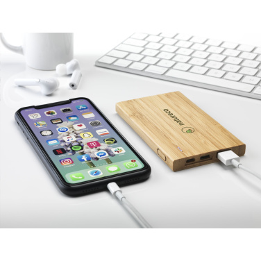 Logo trade liikelahja mainoslahja tuotekuva: Bamboo 4000 Powerbank ulkoinen laturi