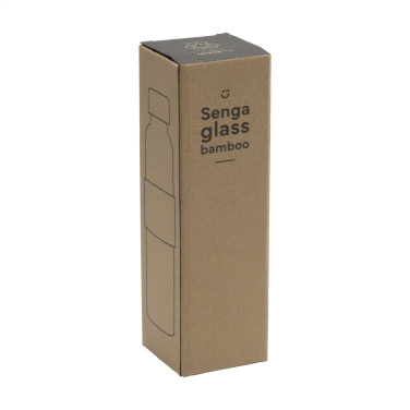 Logo trade liikelahjat tuotekuva: Senga Glass Bamboo 500 ml juomapullo