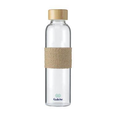 Logo trade mainostuotet tuotekuva: Senga Glass Bamboo 500 ml juomapullo