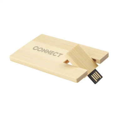 Logotrade mainostuote tuotekuva: Luottokortti USB Bamboo 32GB