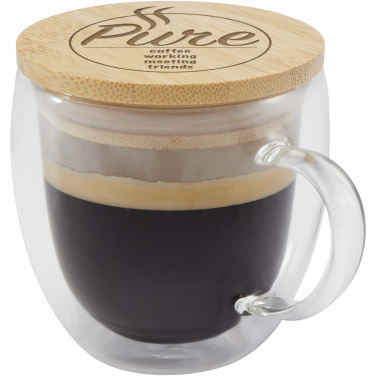 Logotrade mainoslahja ja liikelahja kuva: Lenora 250 ml:n lasikuppi bambukannella