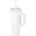 Brady 900 ml:n RCS-sertifioitu eristetty juomamuki silikonipillillä, Valkoinen