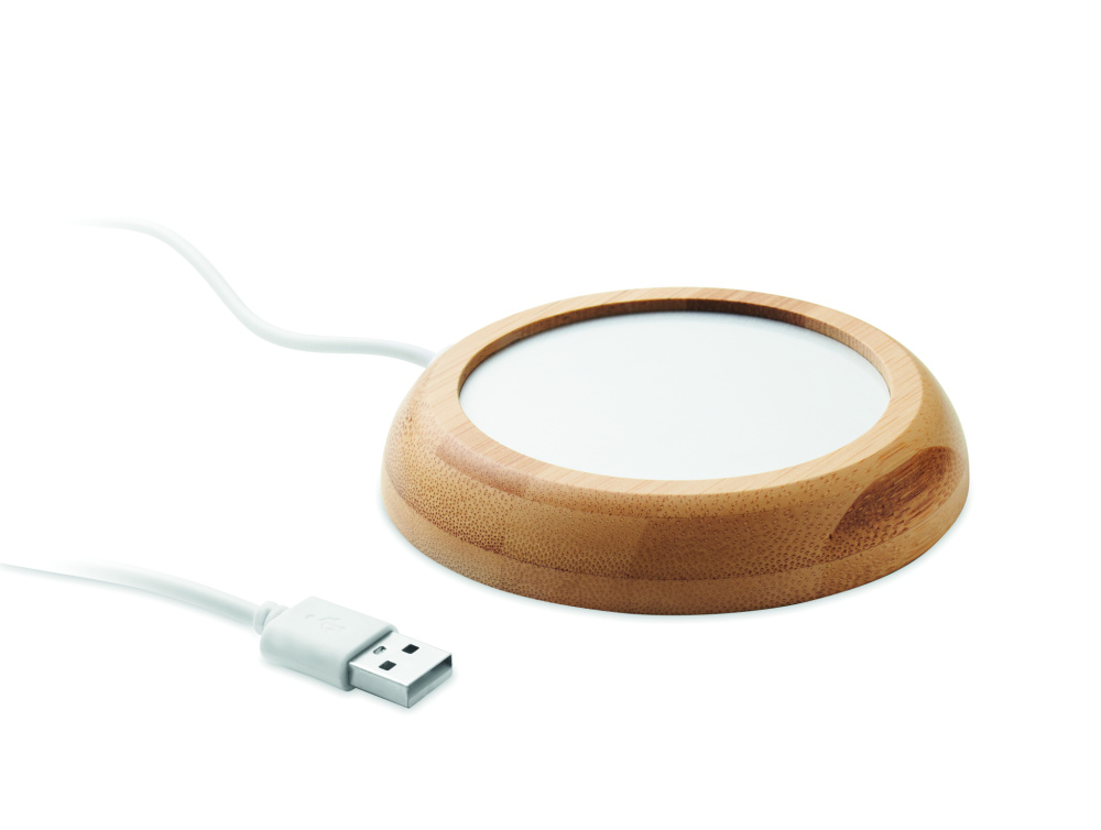 Logotrade liikelahjat mainoslahjat tuotekuva: Bambuinen mukilämmitin USB:llä