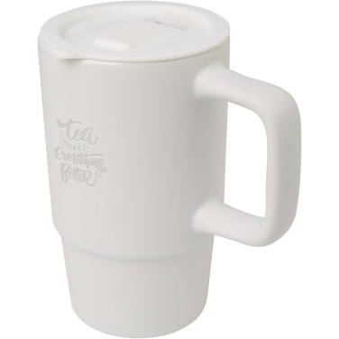 Logotrade liikelahjat mainoslahjat tuotekuva: Carter keramiikkamuki muovikannella, 450 ml