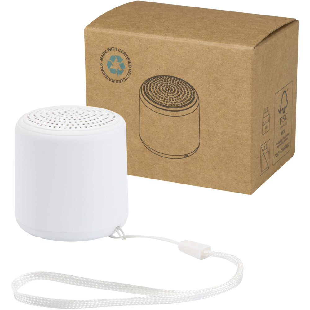 Logo trade liikelahjat tuotekuva: Velkis 3 W:n kierrätysmuovista valmistettu langaton Bluetooth®-kaiutin